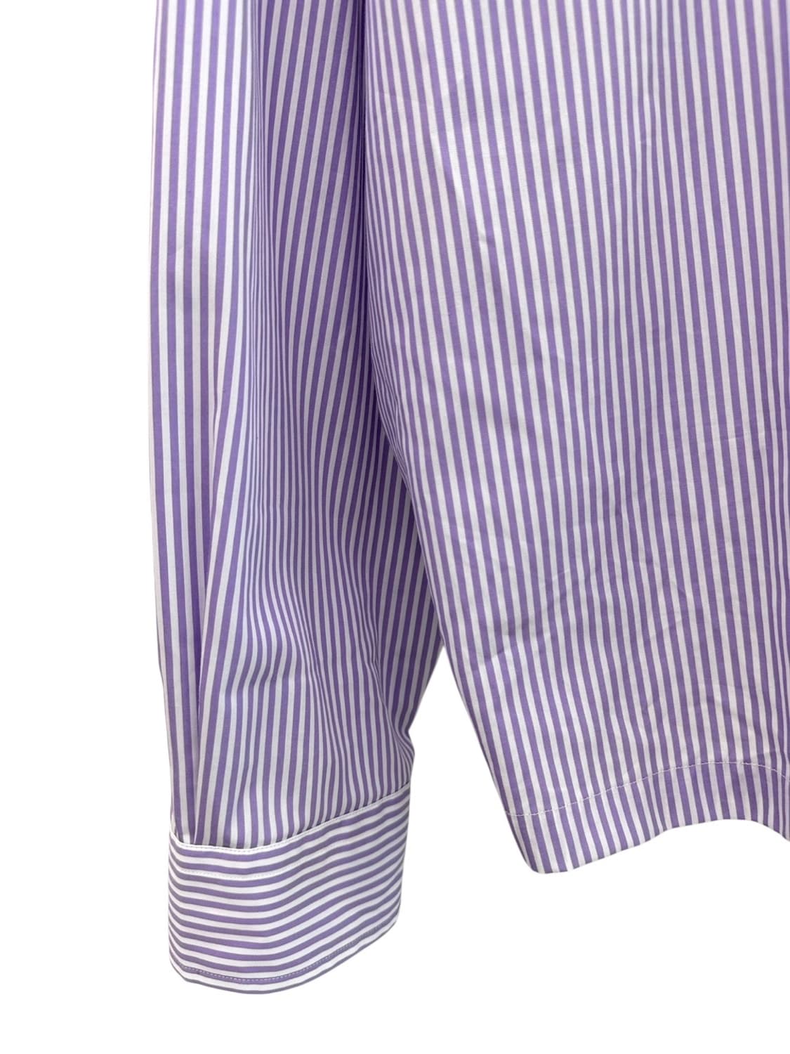 폴로 스트라이프 셔츠 퍼플&화이트 (XL~2XL)  상품이미지7