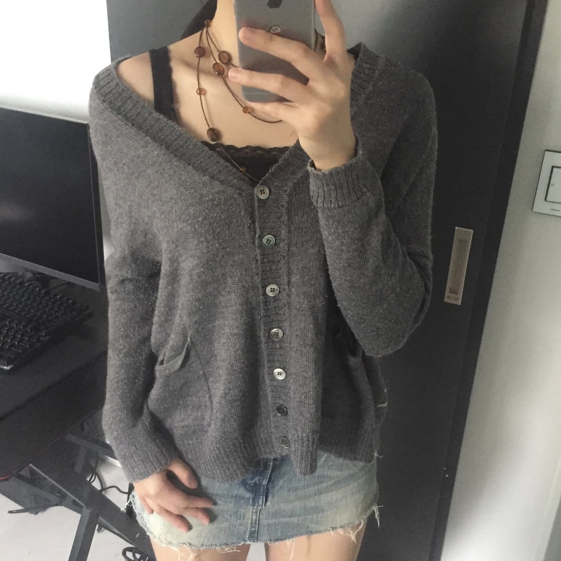 First 백 스프라이트 베이직 하구미 가디건 상품이미지2