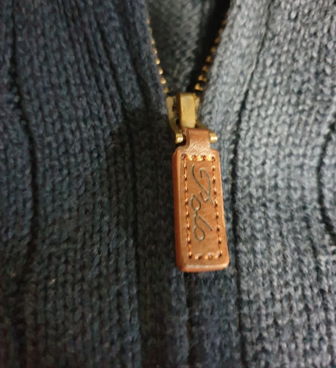 폴로랄프로렌 반집업 케이블 니트 스웨터 네이비 (L) 상품이미지3