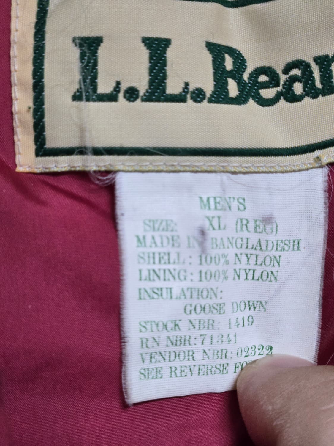 90s 빈티지 엘엘빈(llbean) 다운 베스트 상품이미지5