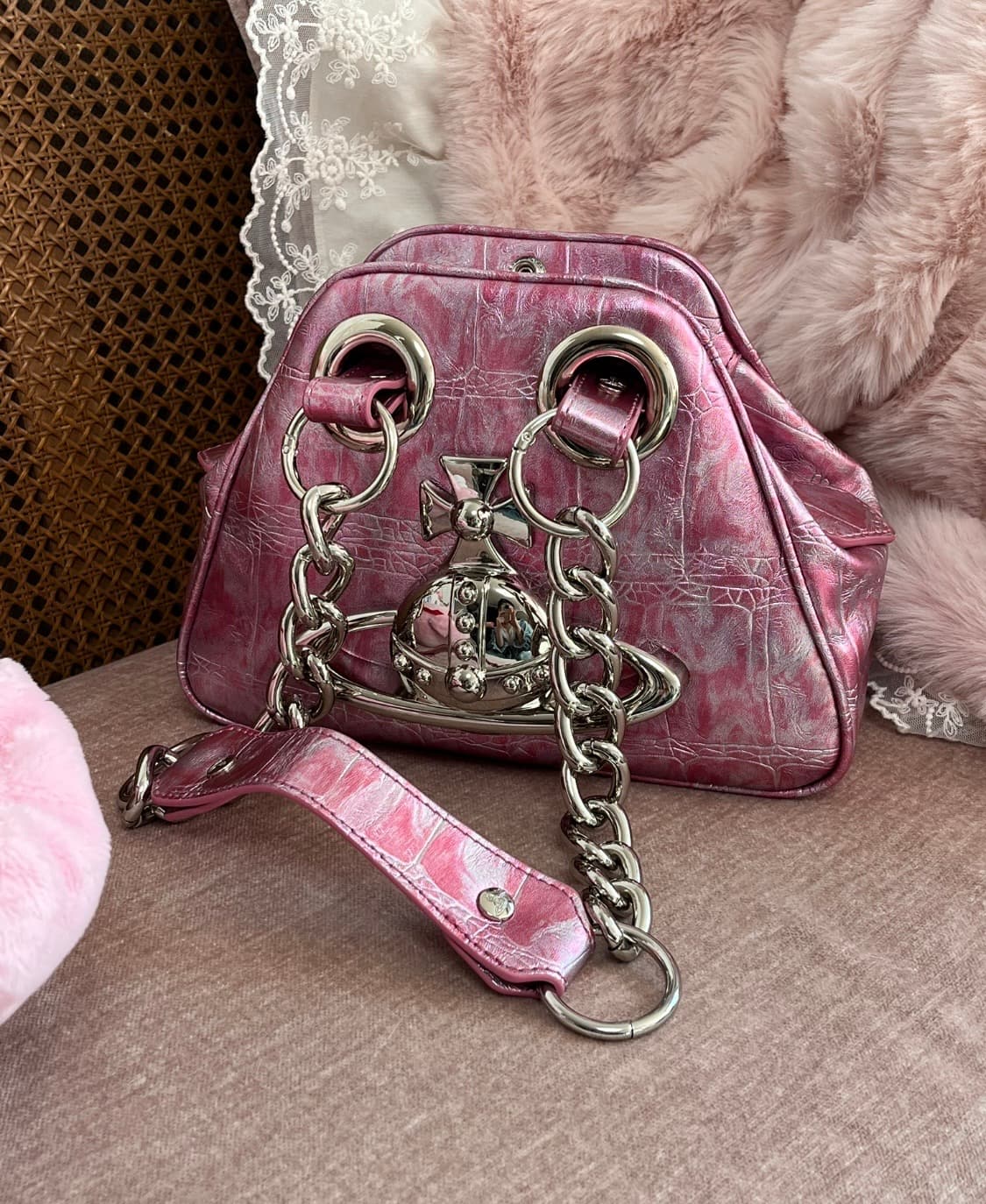 비비안웨스트우드 야스민 아카이브 orb 핑크 야스민 백 상품이미지1