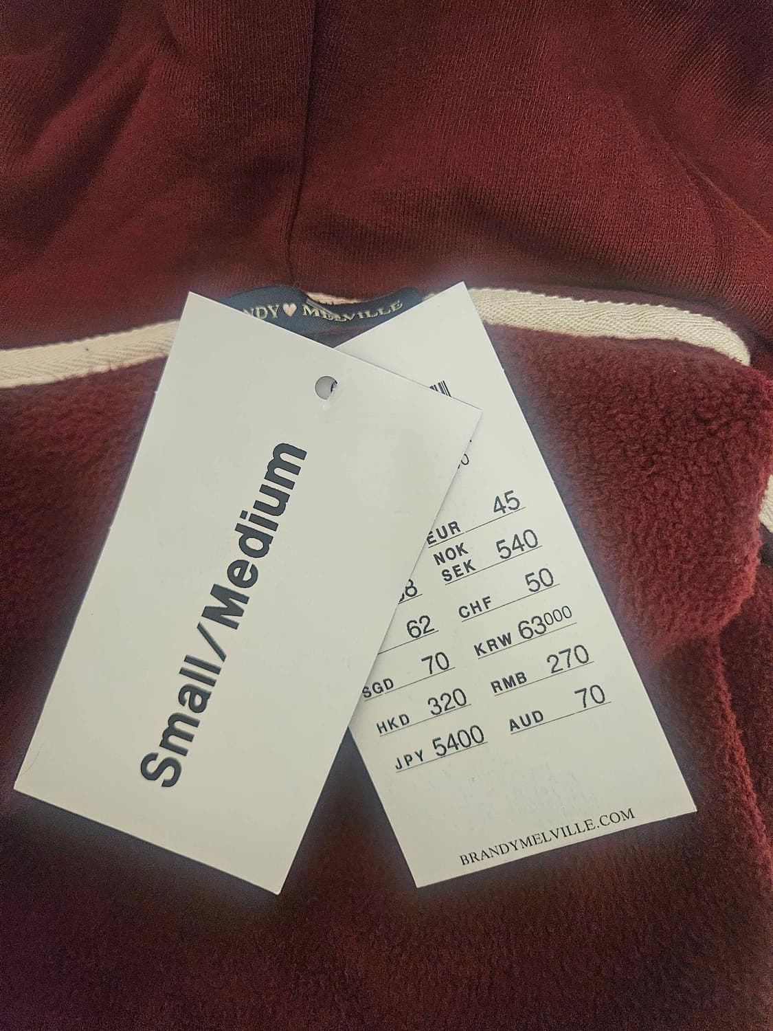 Brandy Melville red hoodie 상품이미지2