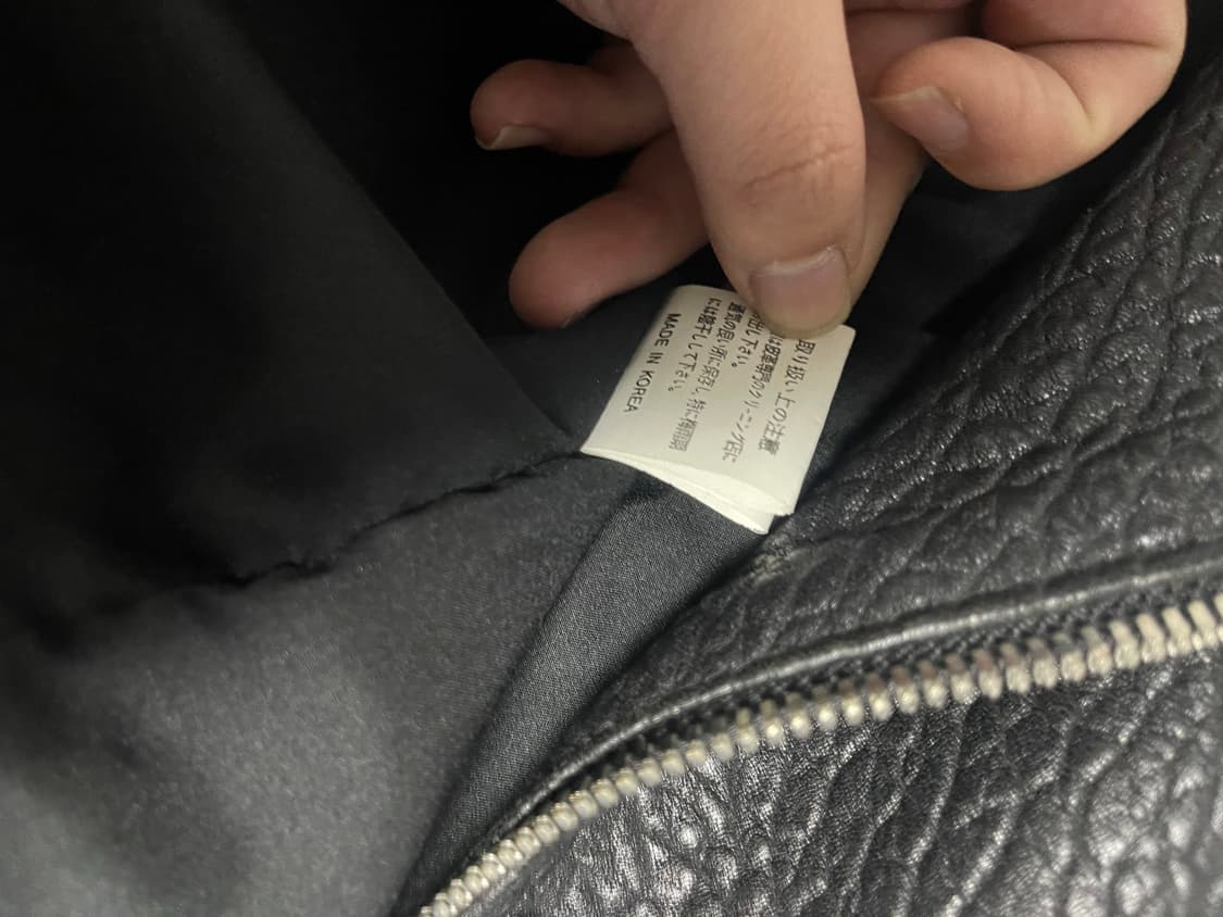 더블집업 소가죽 라이더 자켓  상품이미지5