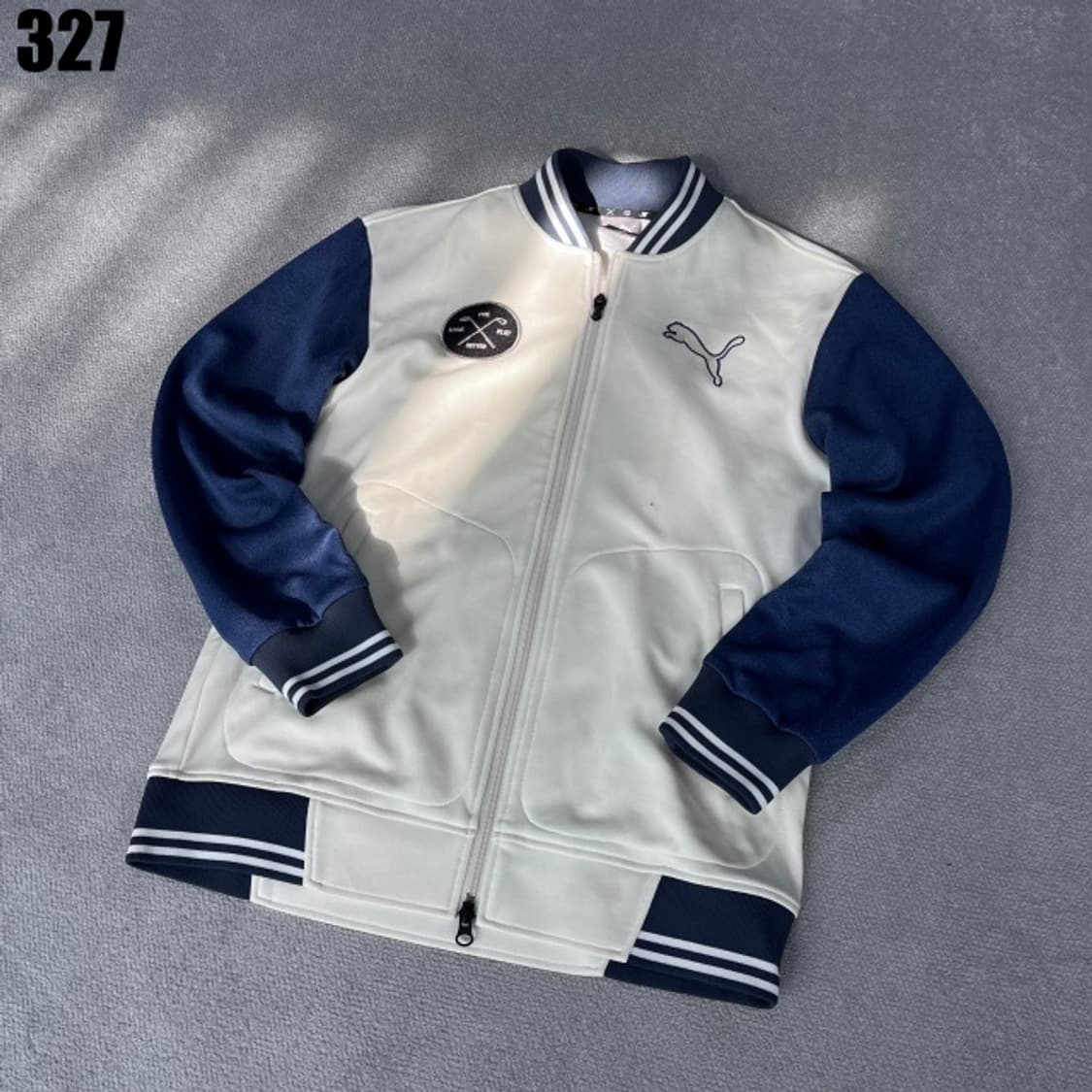 푸마 아이보리 네이비 봄버자켓  상품이미지1