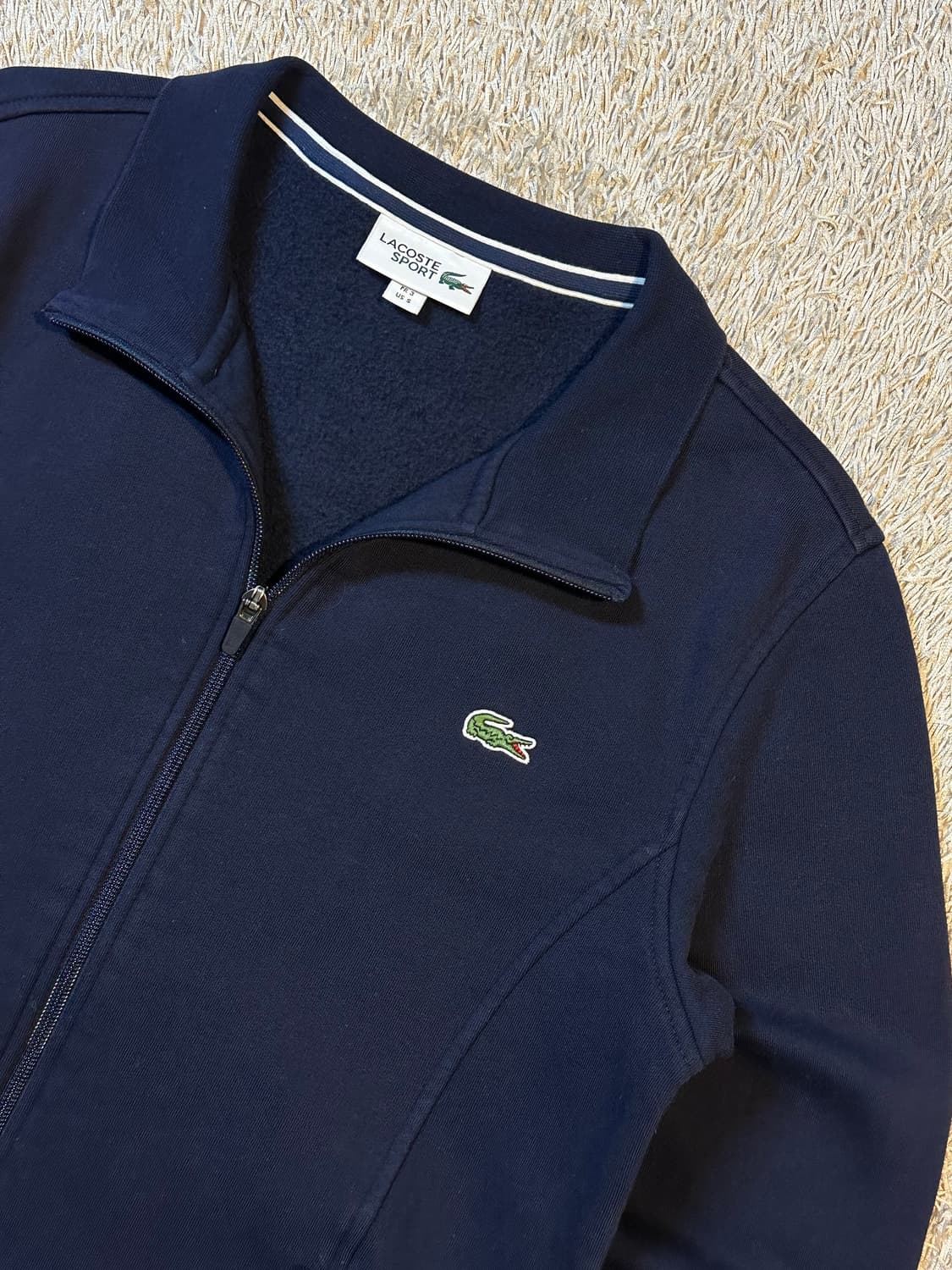 라코스테 스포츠 스몰로고 코튼 집업 자켓 네이비 상품이미지2