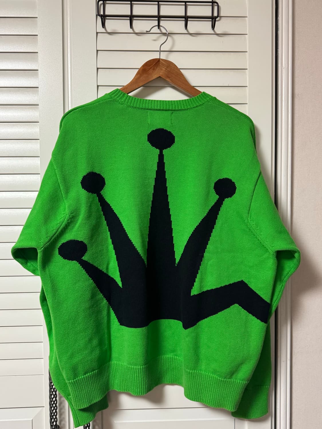 스투시 벤트 크라운 니트 라임 XL 상품이미지1