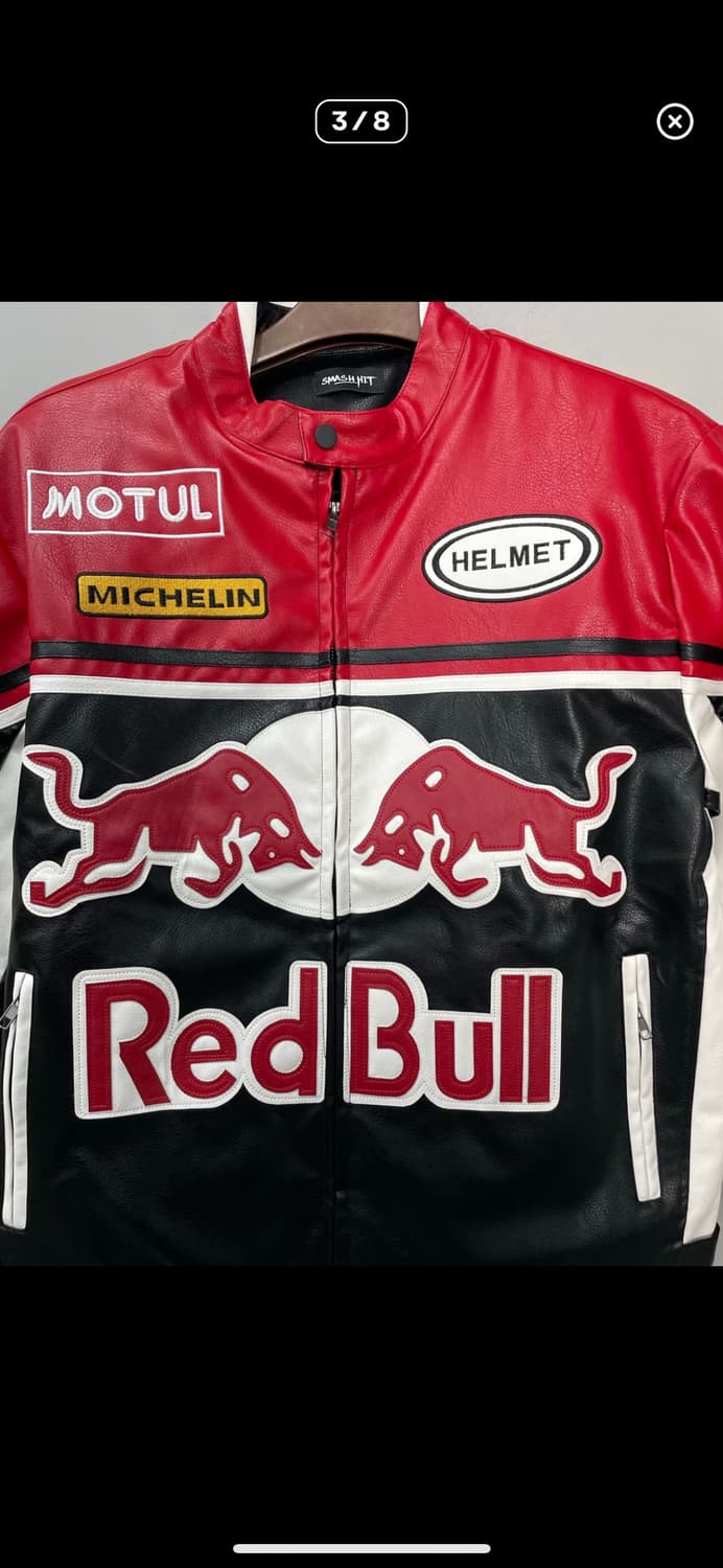 레드불 레이싱 가죽 자켓 A3112 상품이미지3