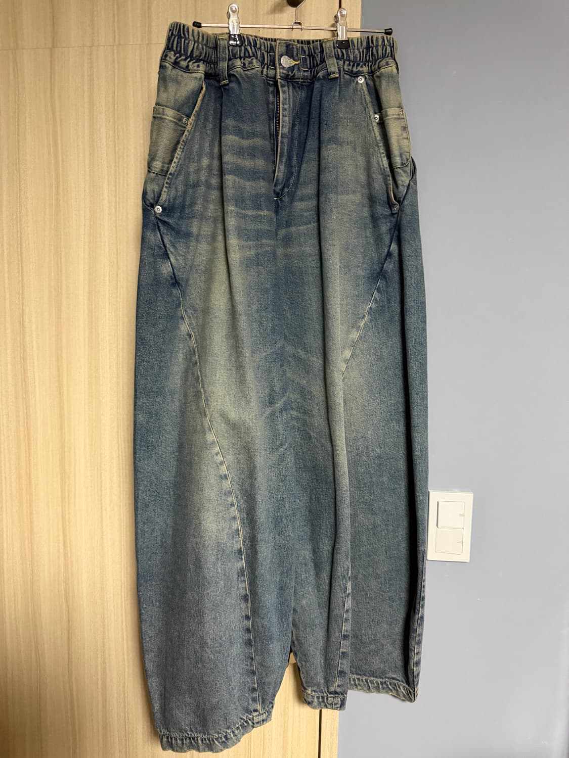 [1] clesste 빈티지 트위스트 데님 팬츠 상품이미지2