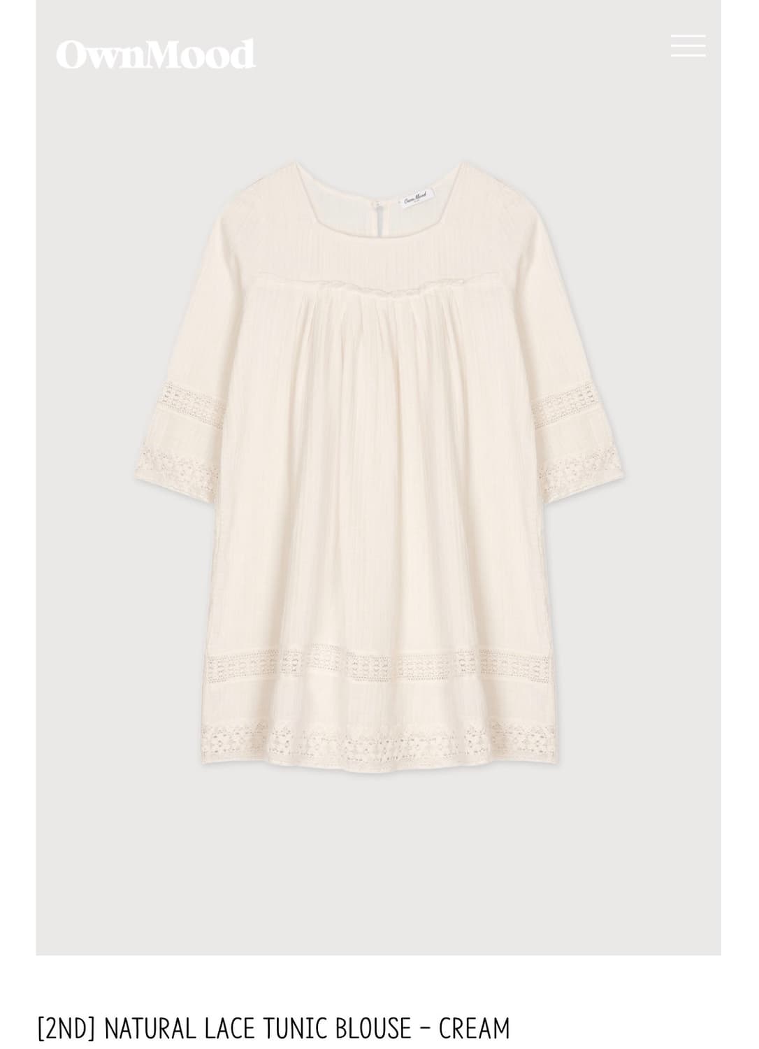 온무드 TUNIC BLOUSE 상품이미지1