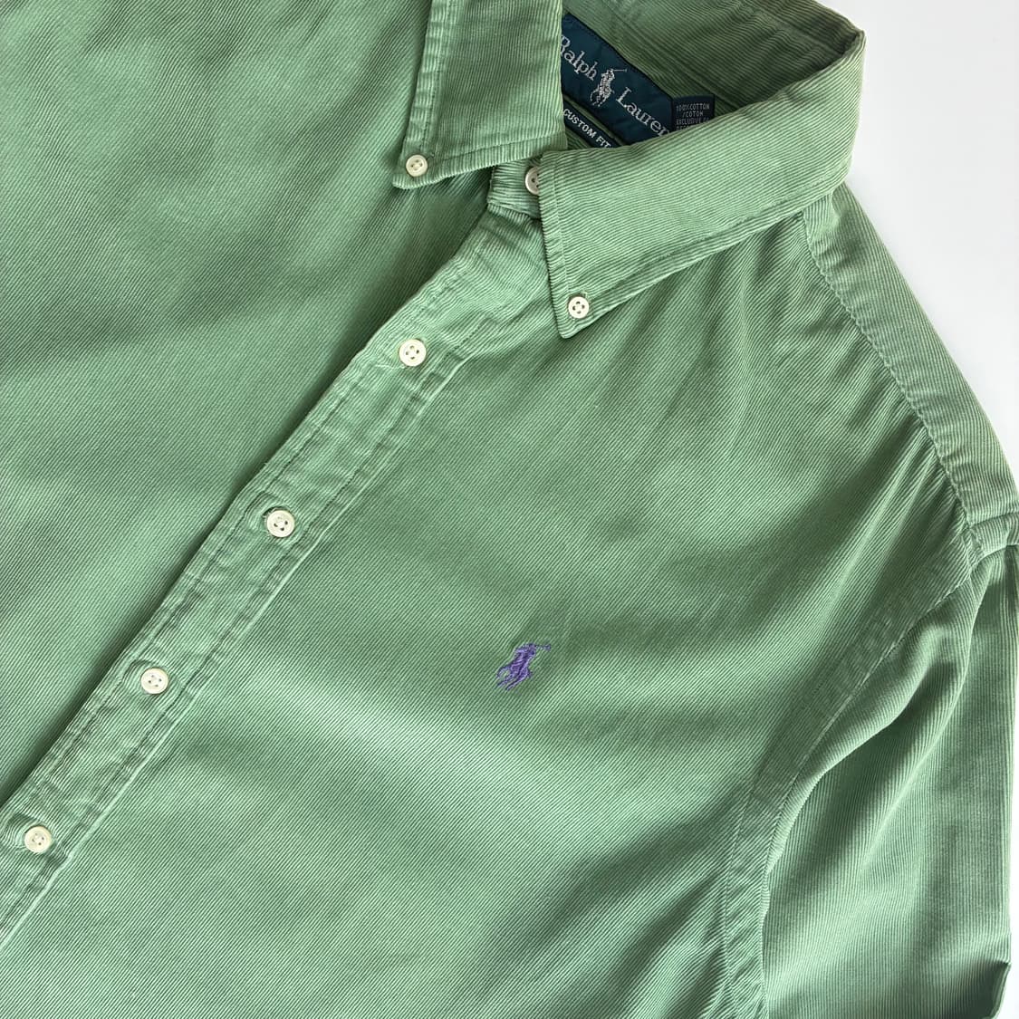 Polo  폴로 랄프로렌 90,s 연그린 코듀로이 셔츠 상품이미지2