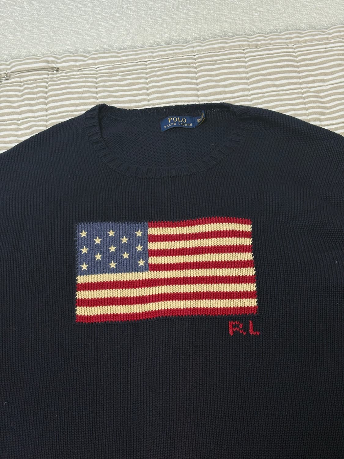 폴로 성조기 니트 XXL a급상품 상품이미지1