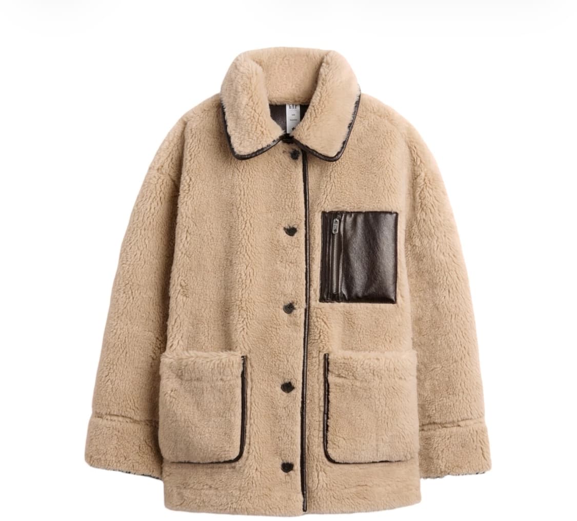 새상품) 갭 x 샌디리앙 콜라보 비건 레더 무스탕 상품이미지2