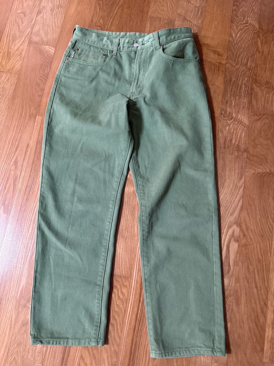 디스이즈네버댓 레귤러핏 데님 올리브 상품이미지2