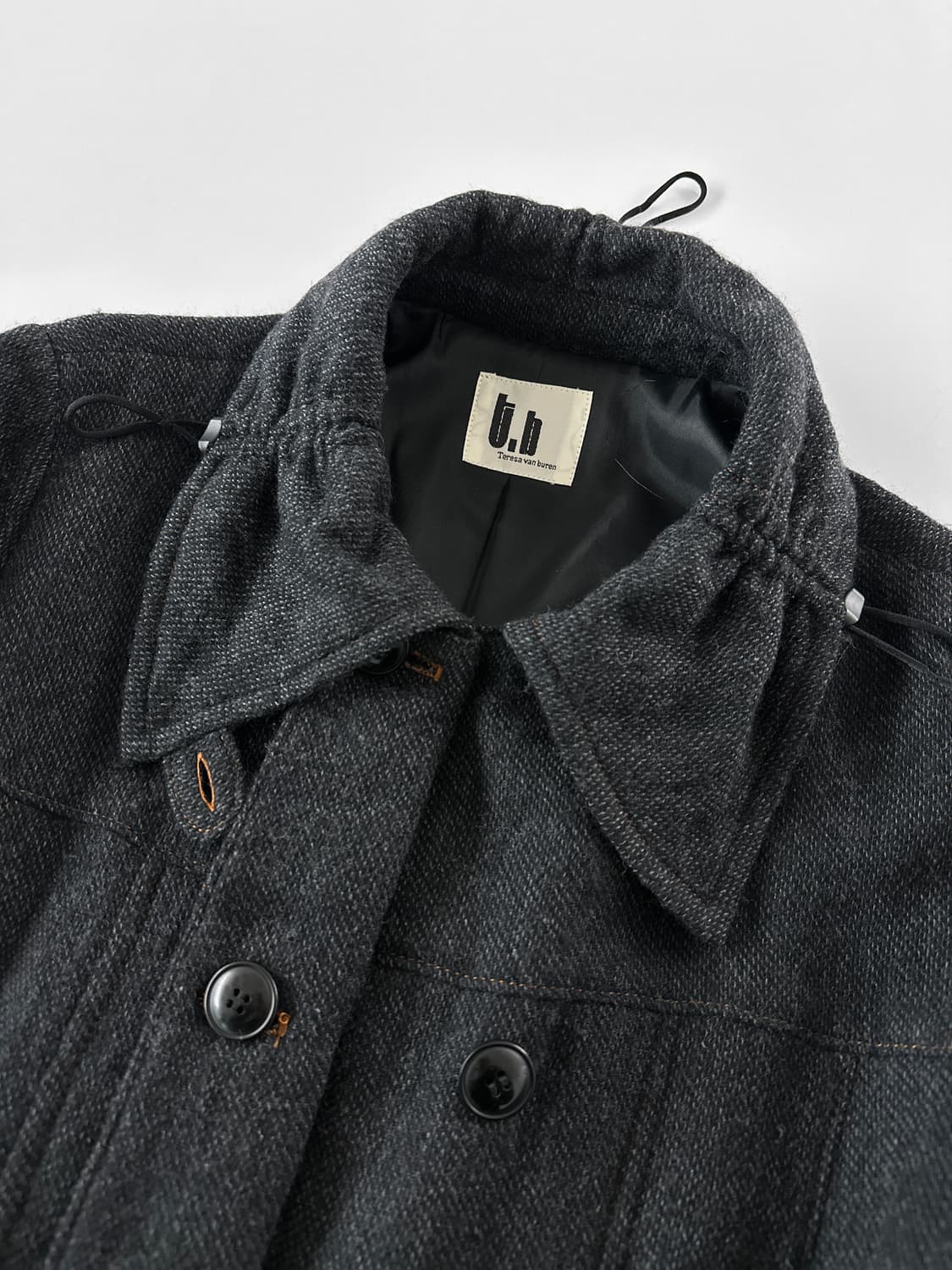 t.b Teresa van Buren 더블 블레스티드 울 블랜드 롱 코트 상품이미지4