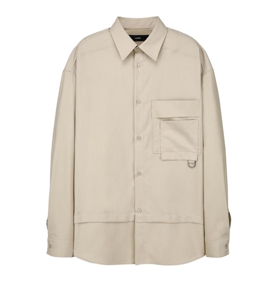 95 새제품)일꼬르소 긴팔 베이지 셔츠 오버핏 체감100~105 L XL 상품이미지1