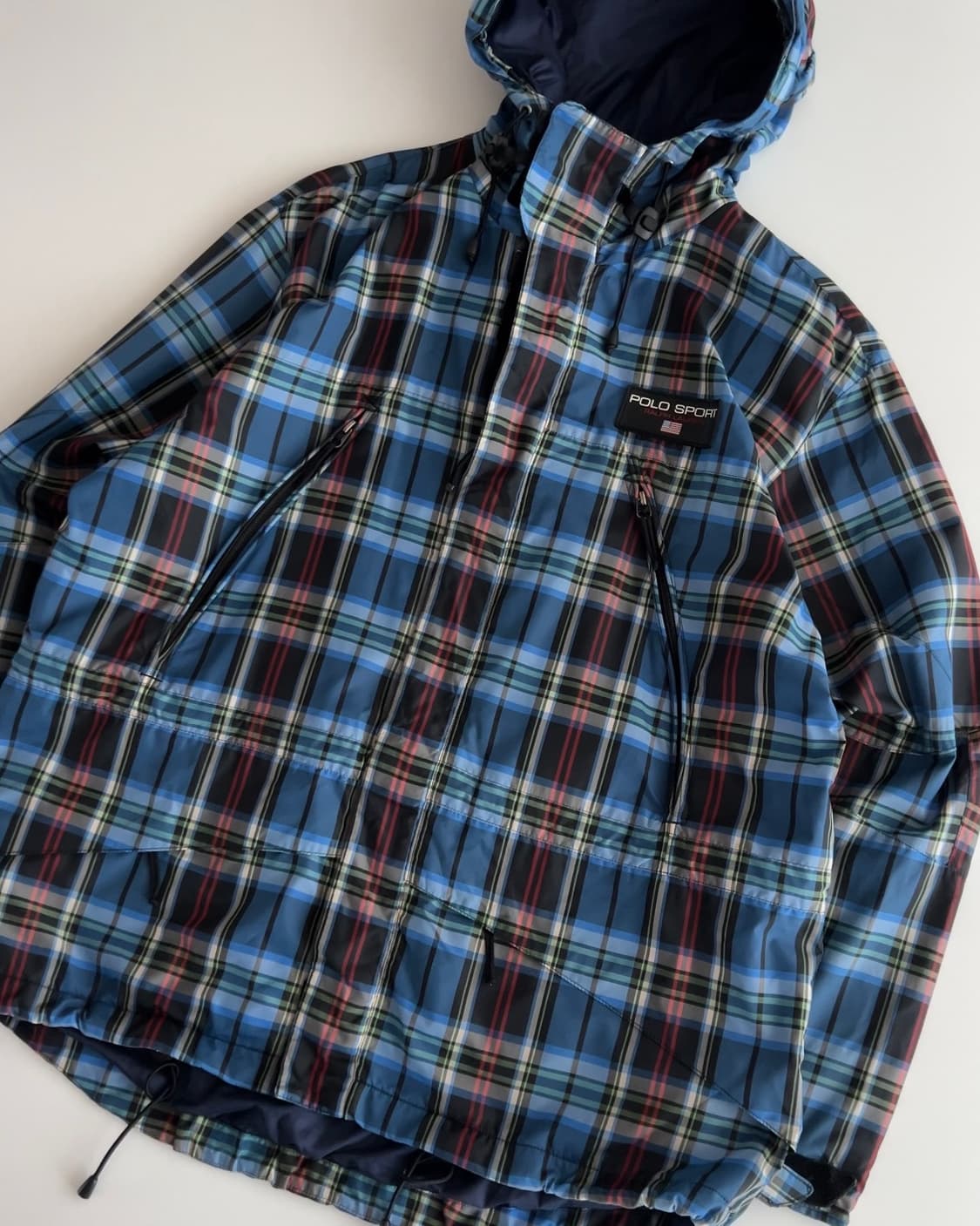 폴로스포츠 체크 유틸리티 투웨이 후드 바람막이 자켓 95 상품이미지4