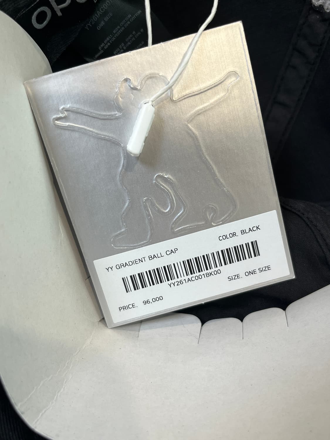 오픈 Yy 그라디언트 볼캡 블랙 상품이미지5