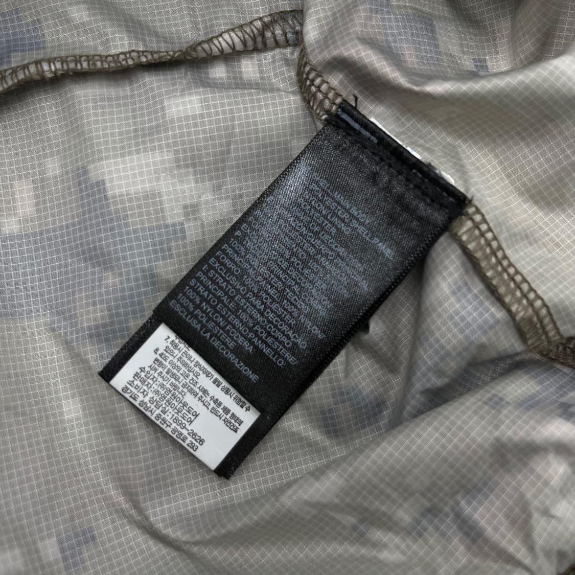 노스페이스 블랙 배색 카모 후드 바람막이 L 상품이미지7