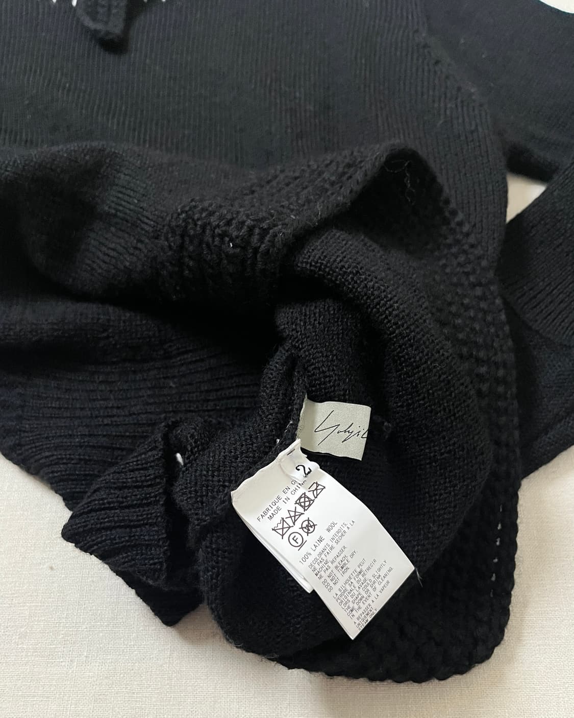 요지야마모토 핸드스티치 비대칭 절개 니트 yohji yamamoto 상품이미지6