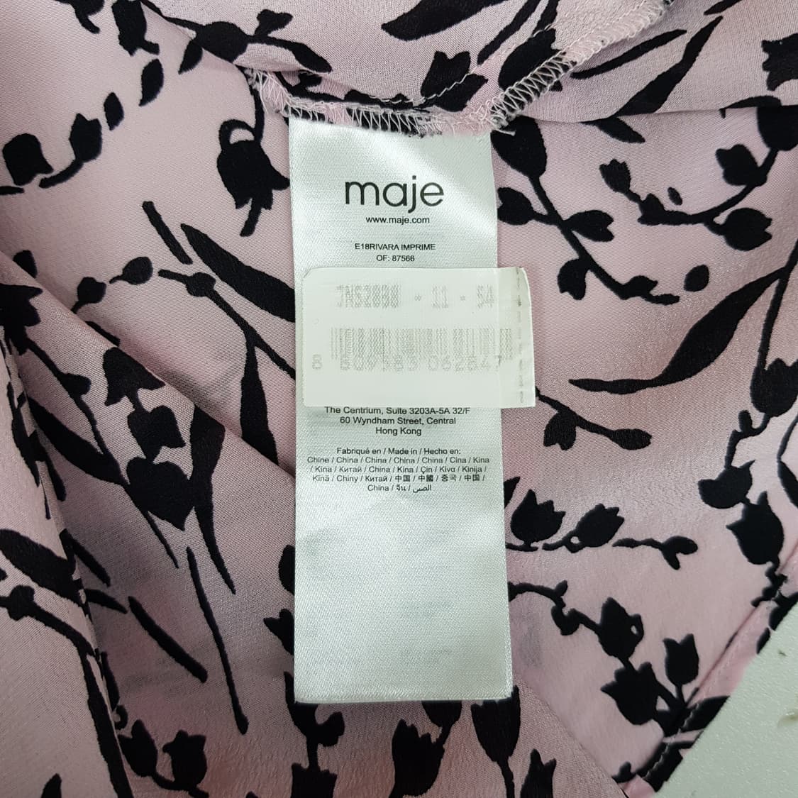 마쥬 MAJE  플로럴 패턴 실크 롱 원피스 2사이즈 상품이미지5
