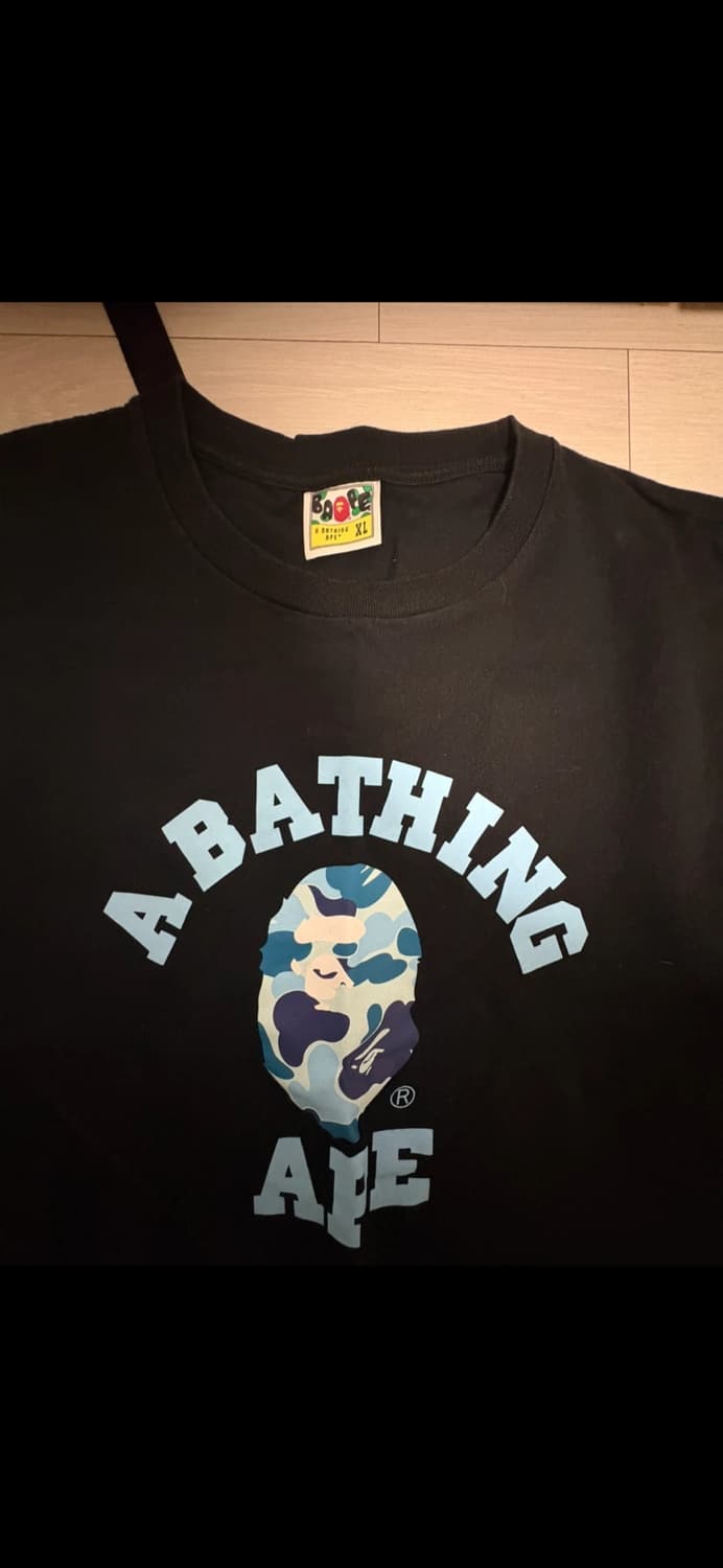 베이프 ABC 카모 컬리지 티셔츠 블랙 블루 급처 상품이미지2