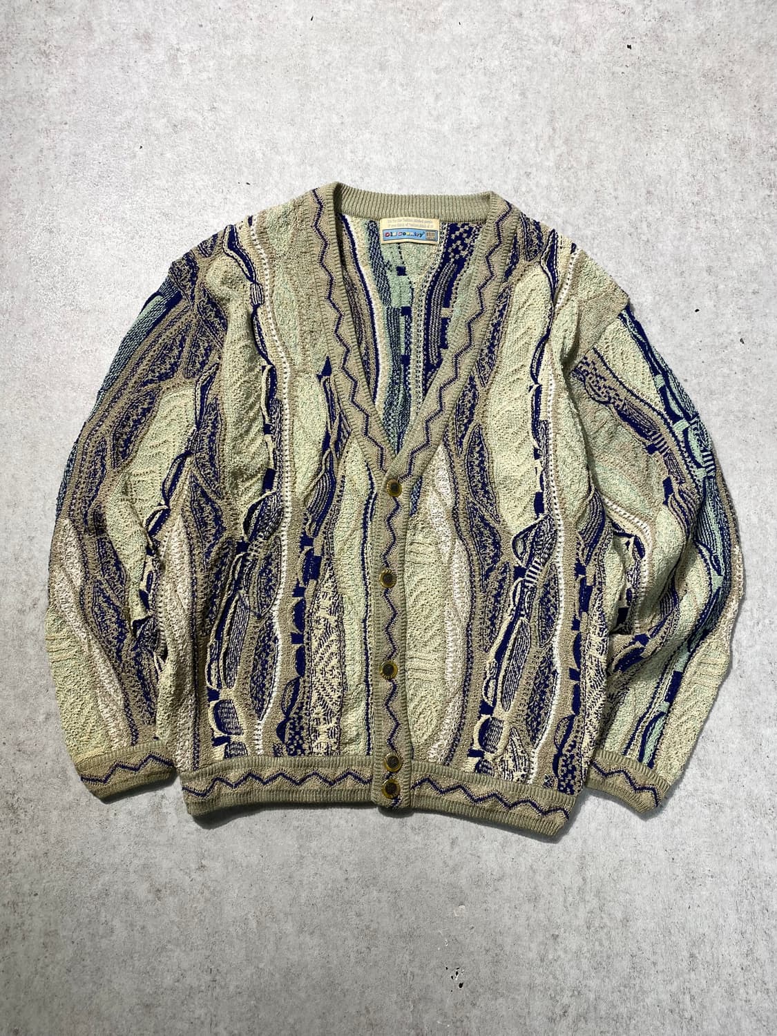 [L-XL] 90s Old Country 올드컨트리 케이블니트 가디건 상품이미지2