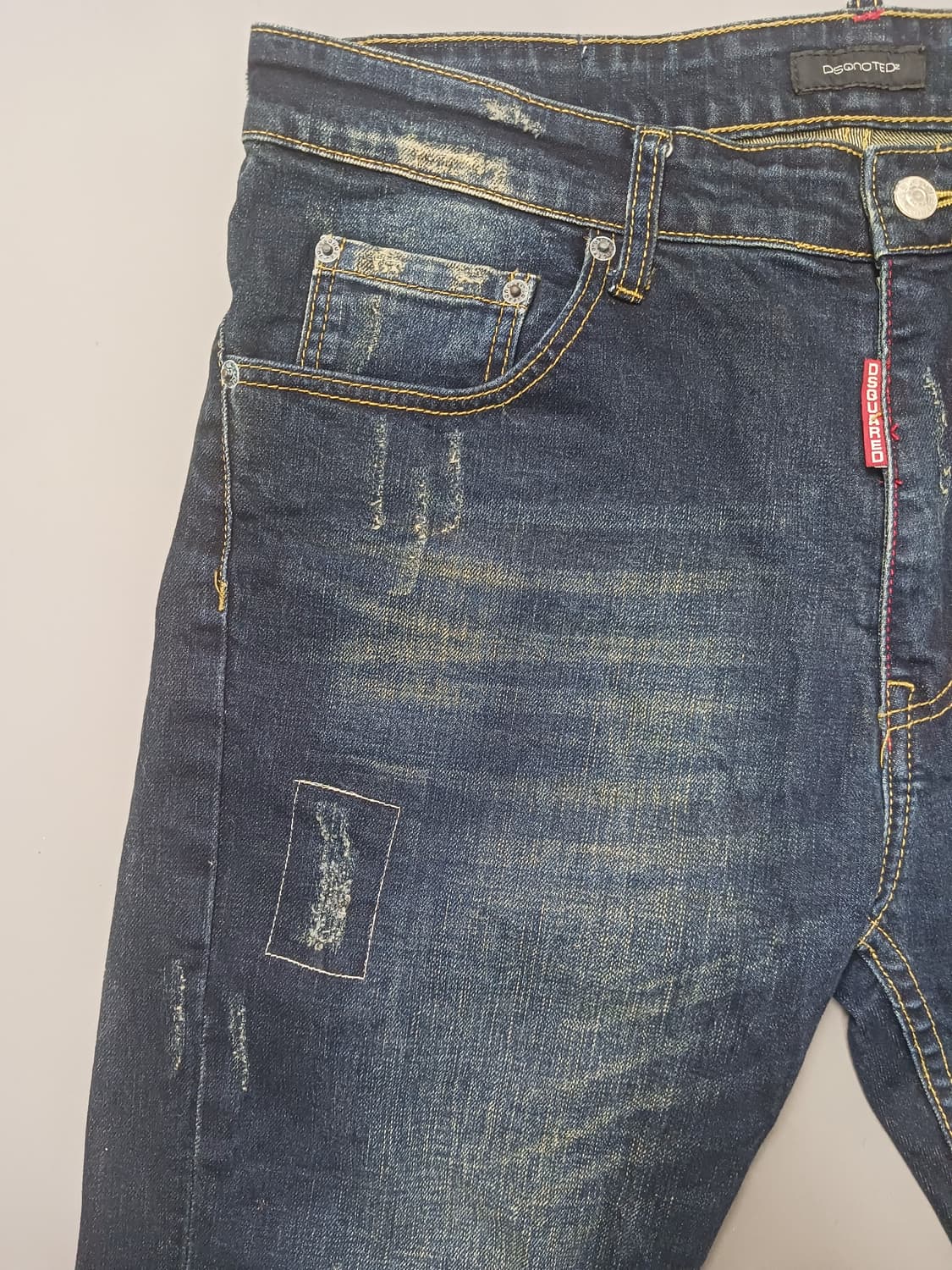 [36] 디스퀘어드2 녹워싱 자수패치 슬림진 청바지 상품이미지2