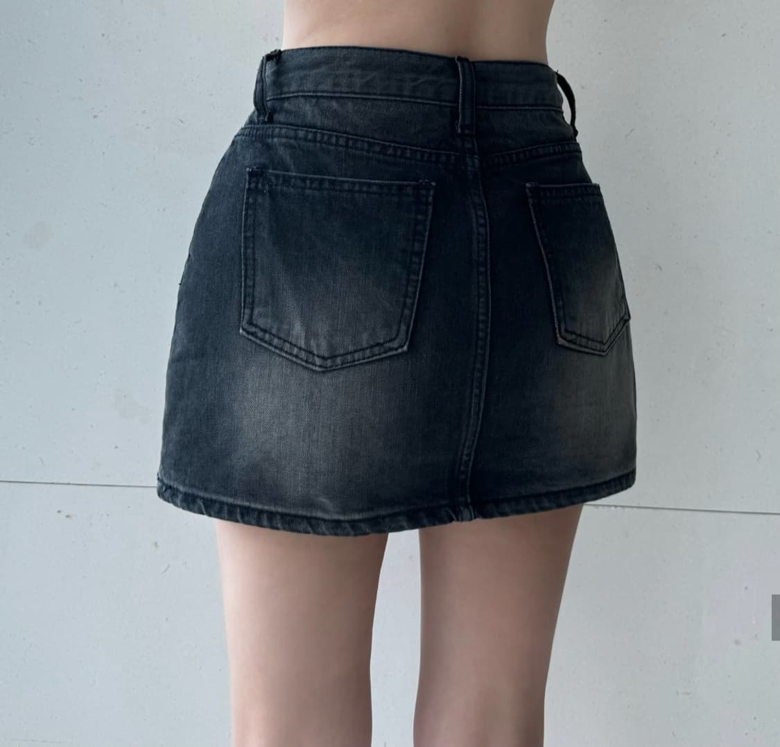카인다미 골반볼륨업 흑청 하이웨스트 치마바지 상품이미지7