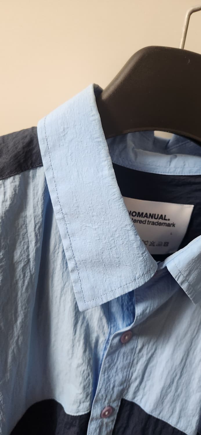 노매뉴얼 DCA NYLON SHIRTS - BLUE L사이즈 상품이미지6