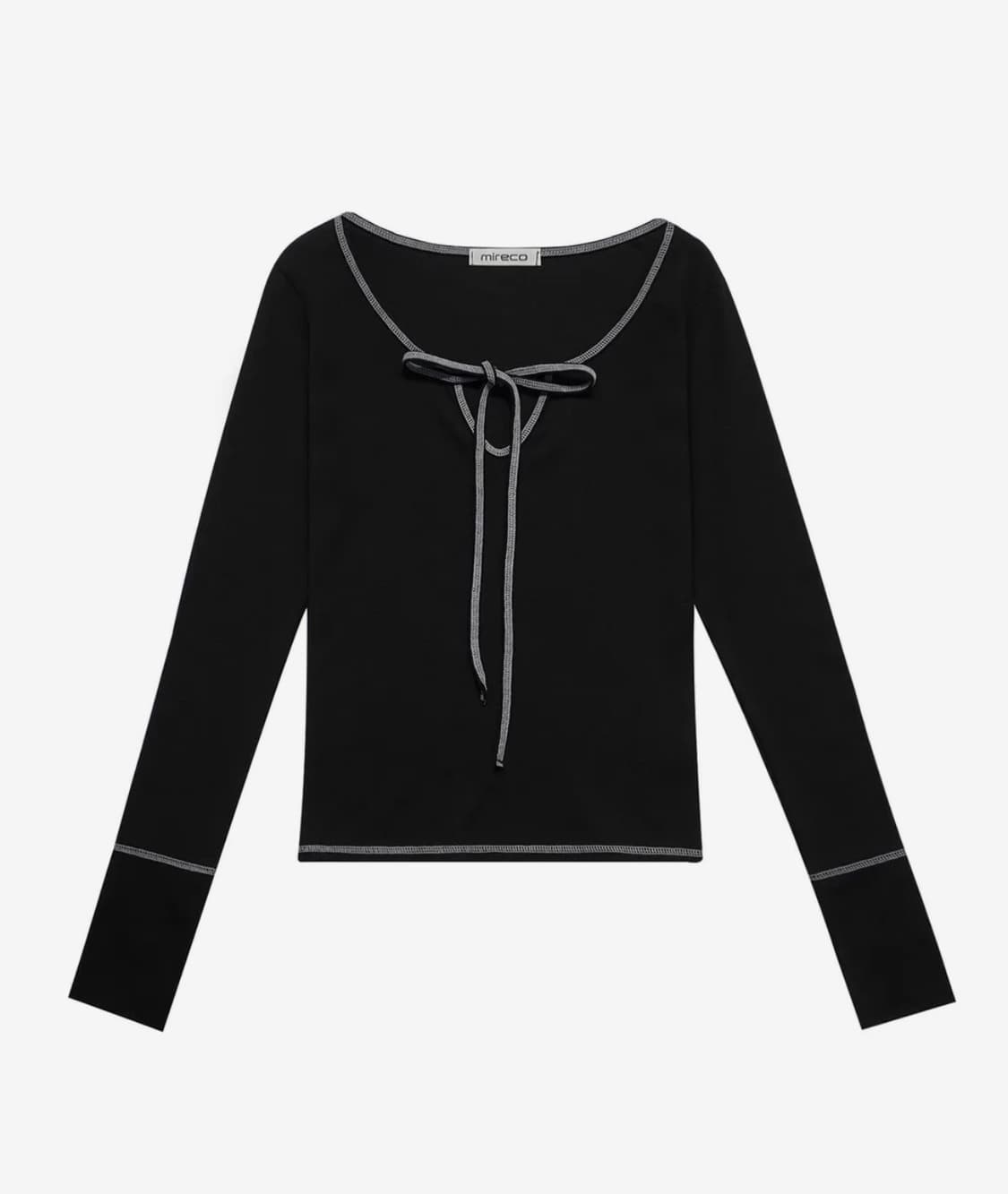 미레코 스티치 리본티 블랙 상품이미지1