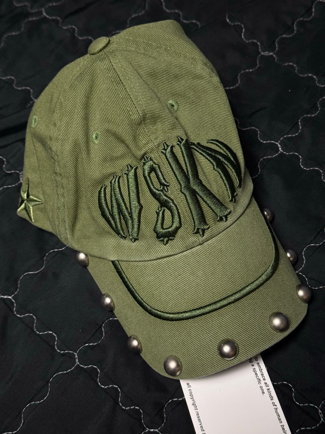 웨스켄 스터드 볼캡 새제품 올리브 카키 상품이미지2