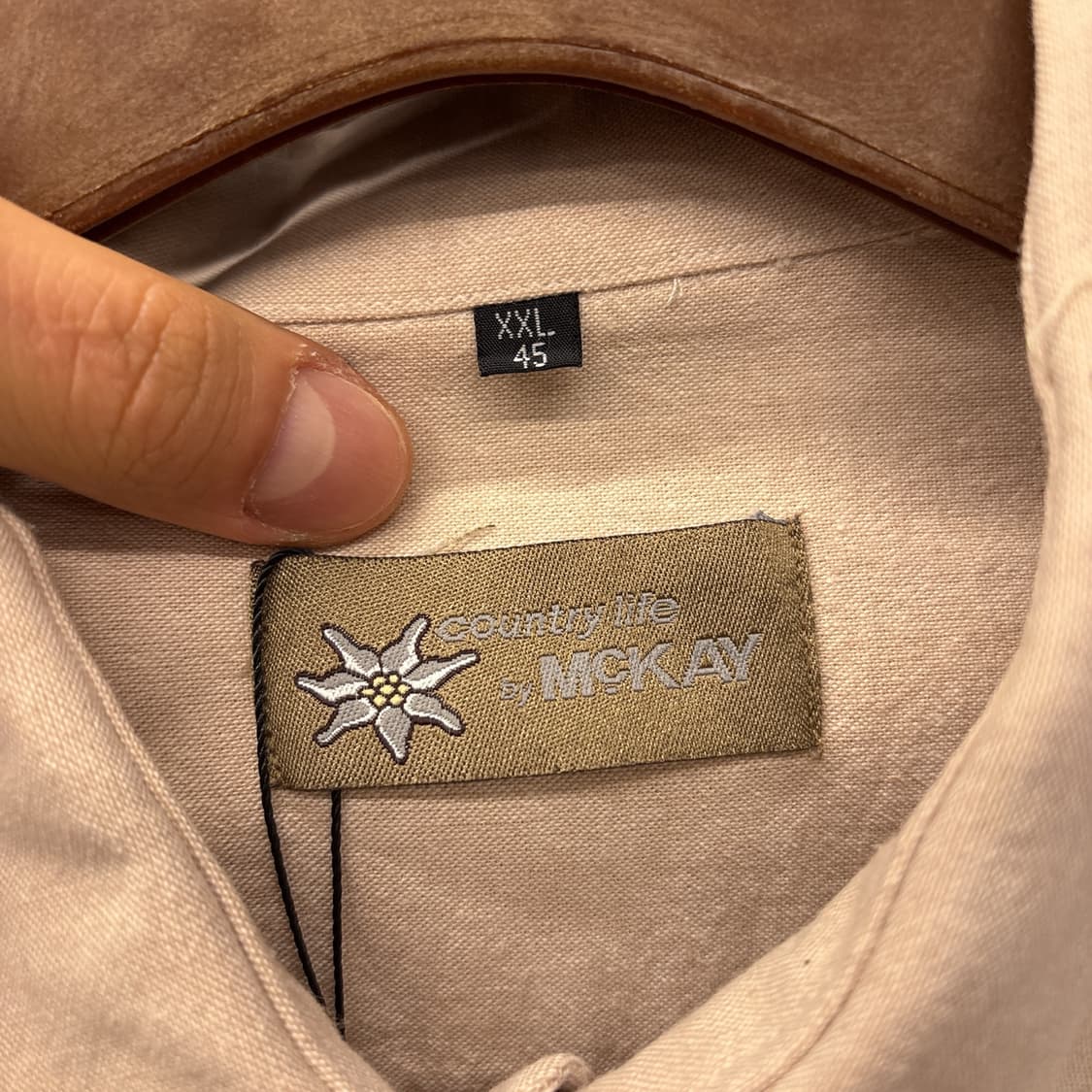 90s MCKAY 베이직 코튼 플래킷 혼버튼 바바리안 쿠바셔츠 N1634 상품이미지9
