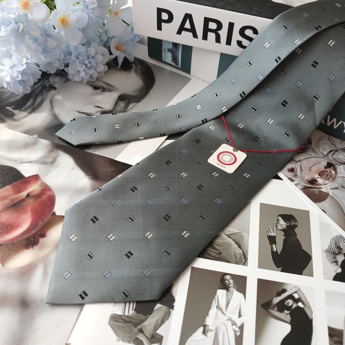 
ROCHAS Tie - Gray Geometric Pattern / 1 상품이미지5