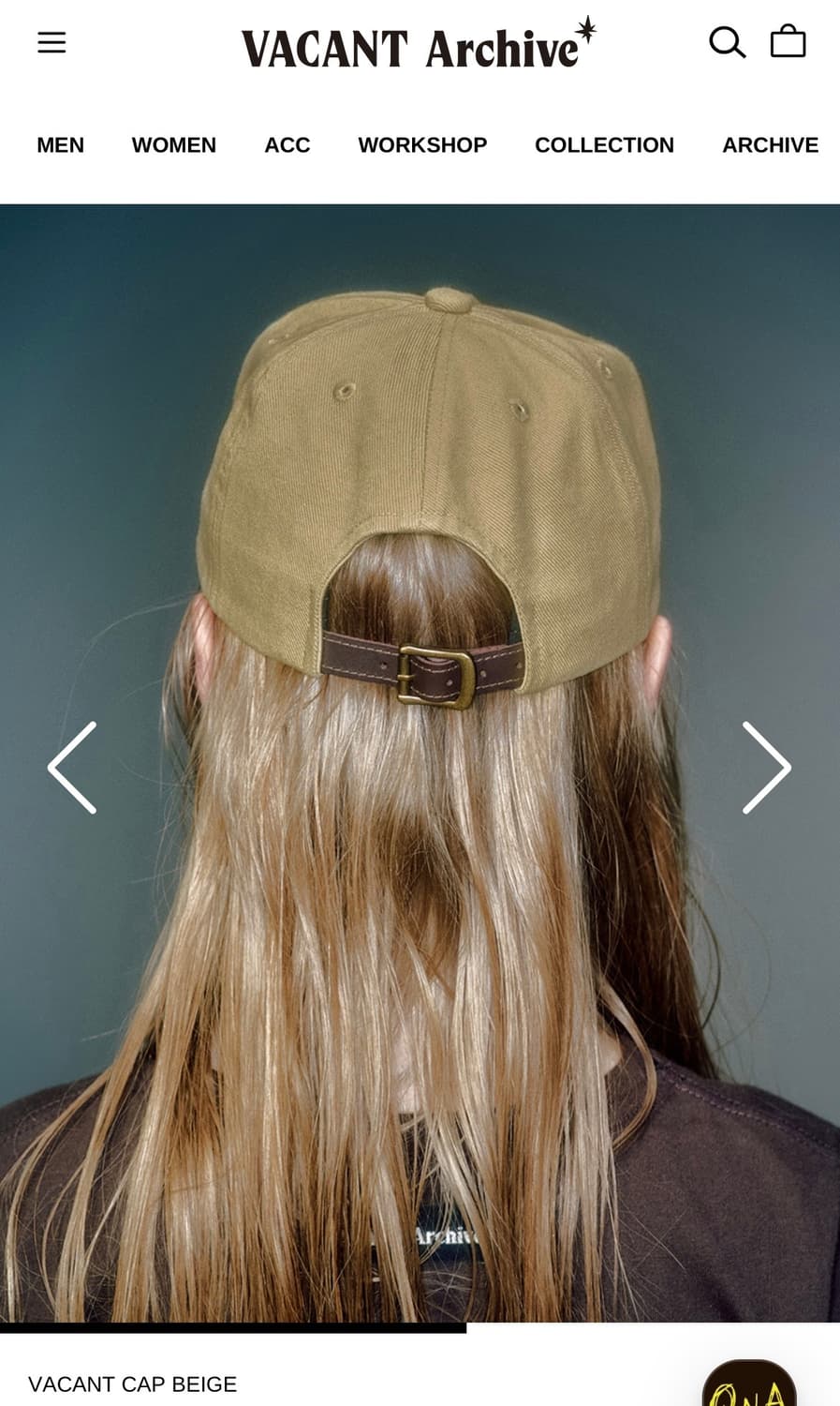vacant archive 베이컨트 cap 베이지 상품이미지8