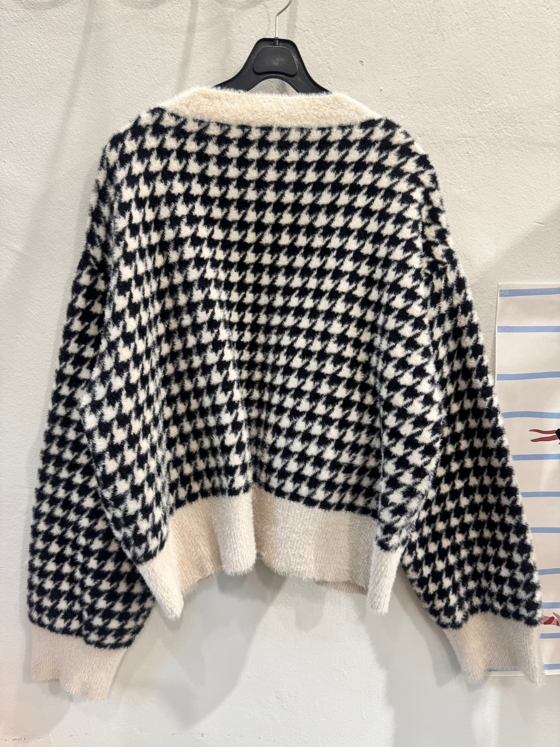 vintage 진주버튼 포인트 체크가디건 상품이미지5