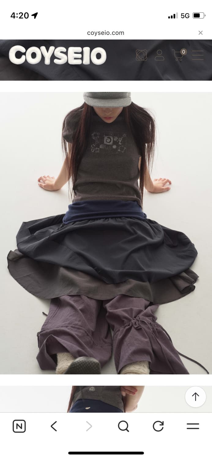 Coyseio 더블 셔링 스커트 상품이미지3