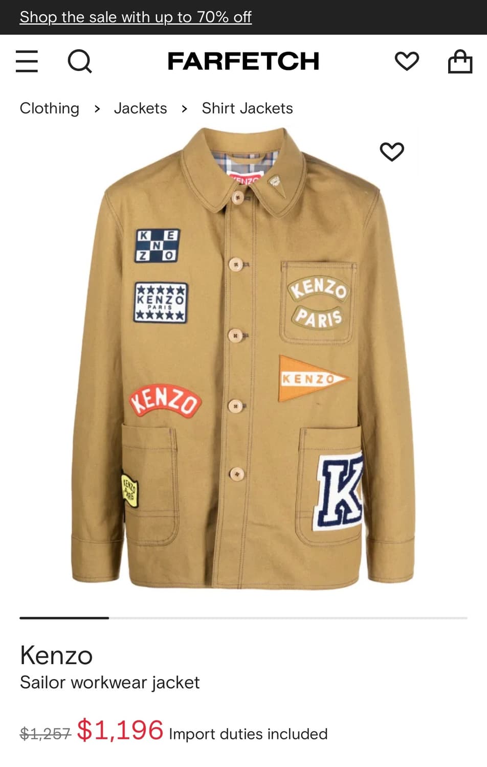 Kenzo 겐조 워크웨어 자켓 상품이미지3
