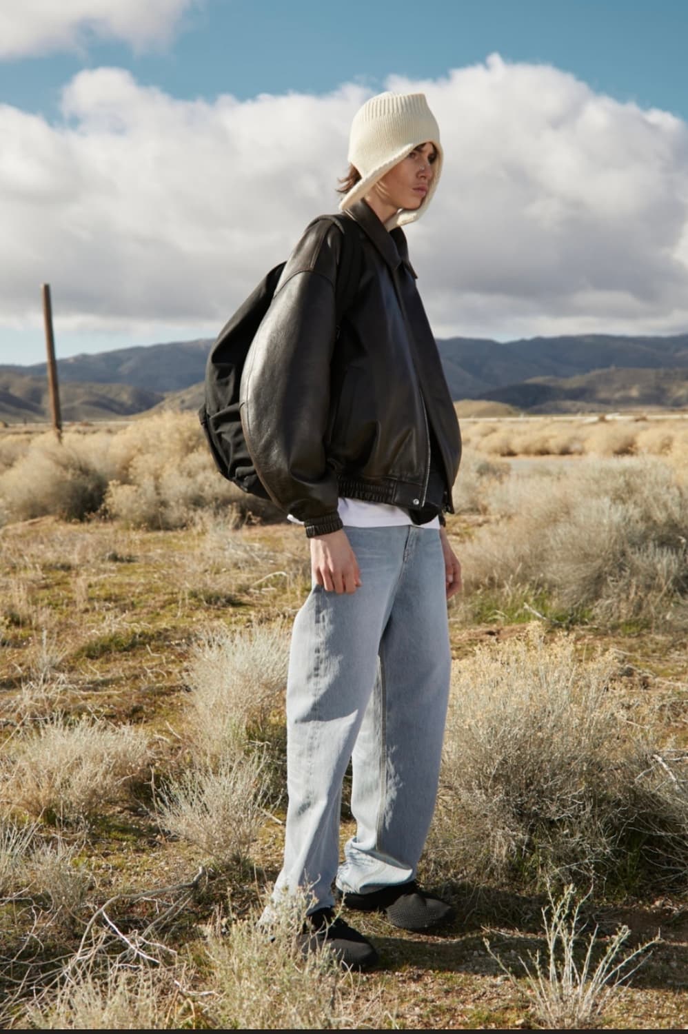 STU 오버핏 레더 자켓 브라운 구매합니다 상품이미지5