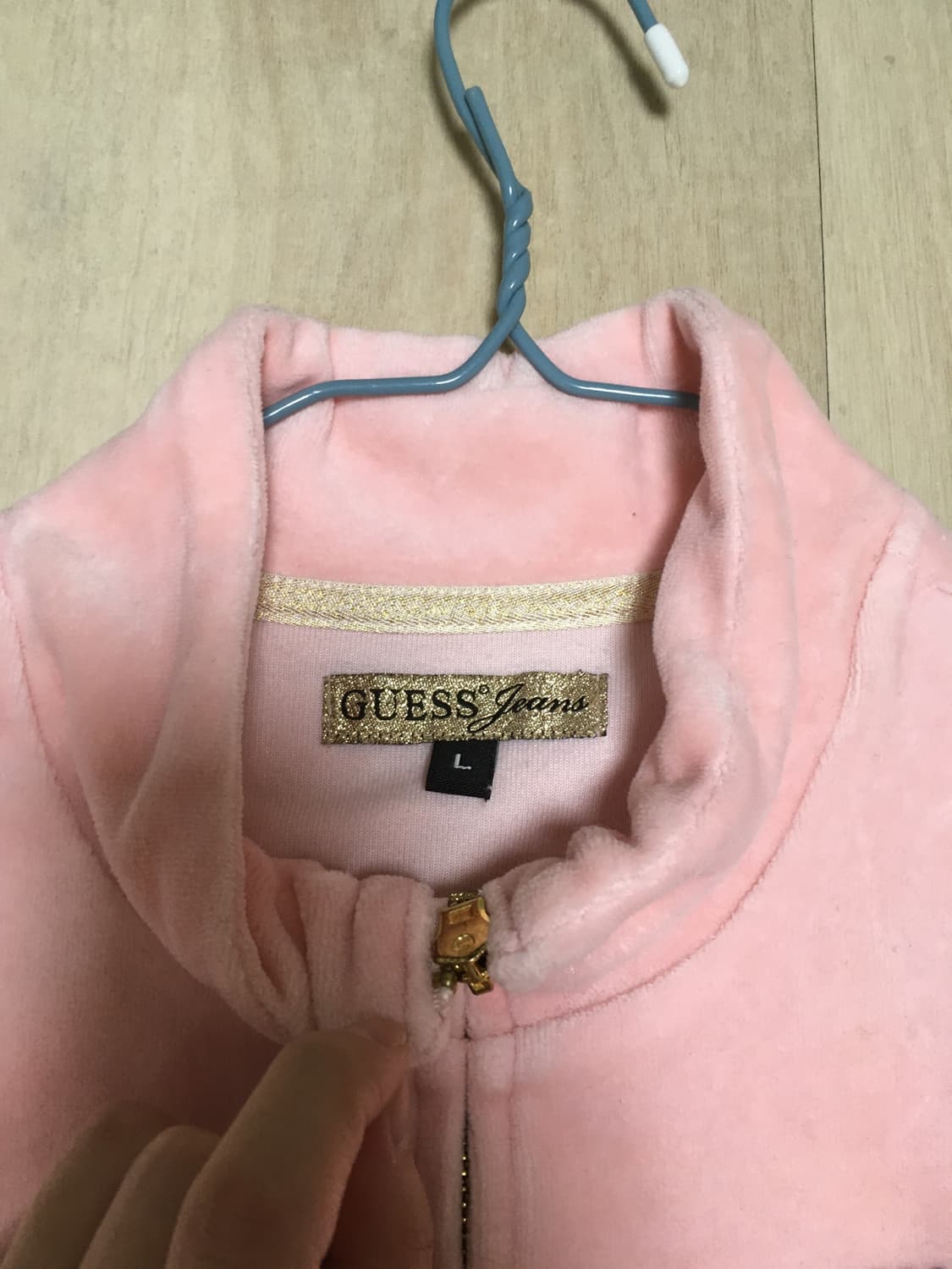 게스💗딸기우유 벨벳 집업🍓 상품이미지4