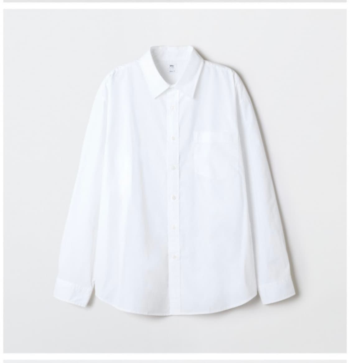 [새상품] 스파오 파인코튼 릴렉스핏 셔츠 화이트 상품이미지1