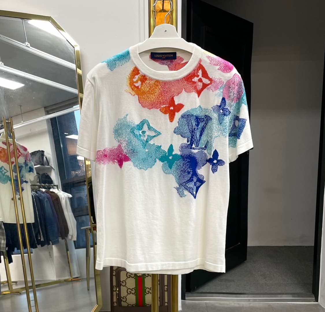 (M) 루이비통 워터컬러 니트 반팔 상품이미지1