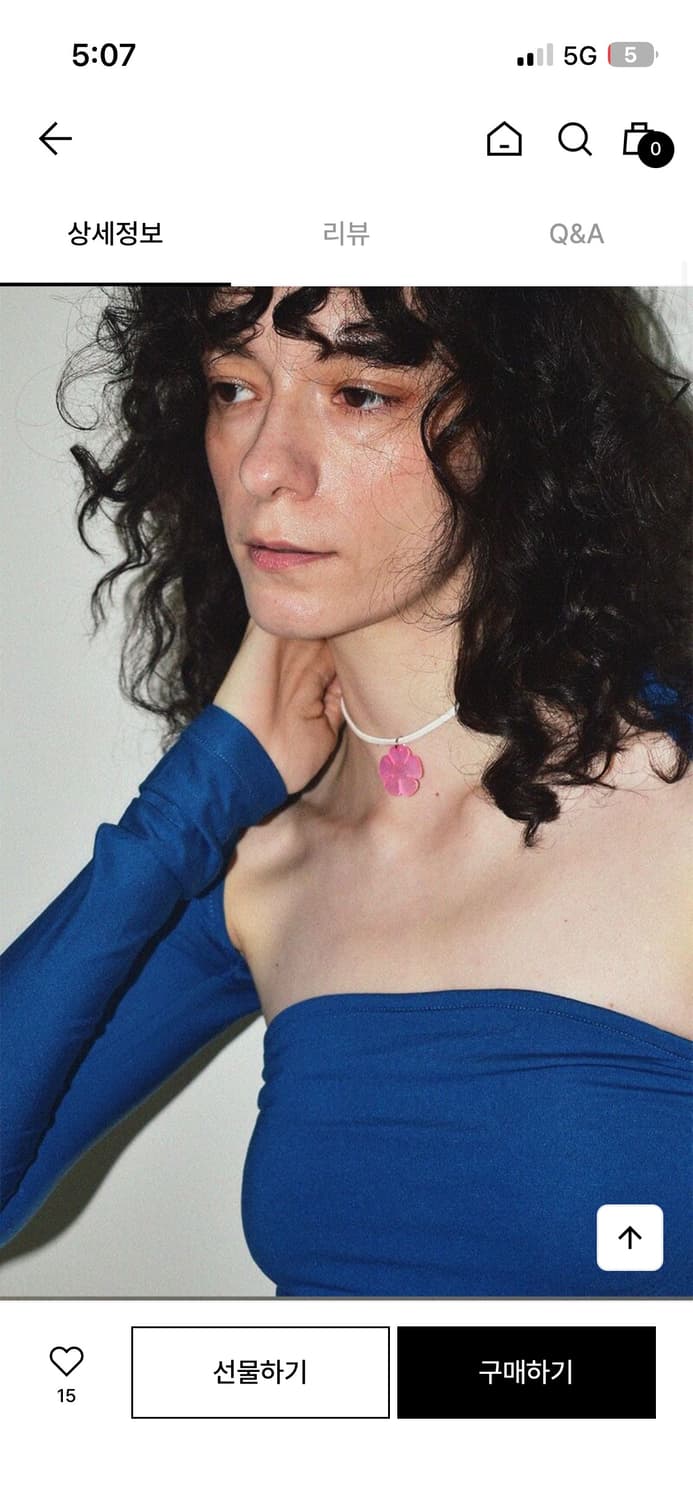 유지떼 FLOWER LIGHT NECKLACE, PINK 상품이미지4