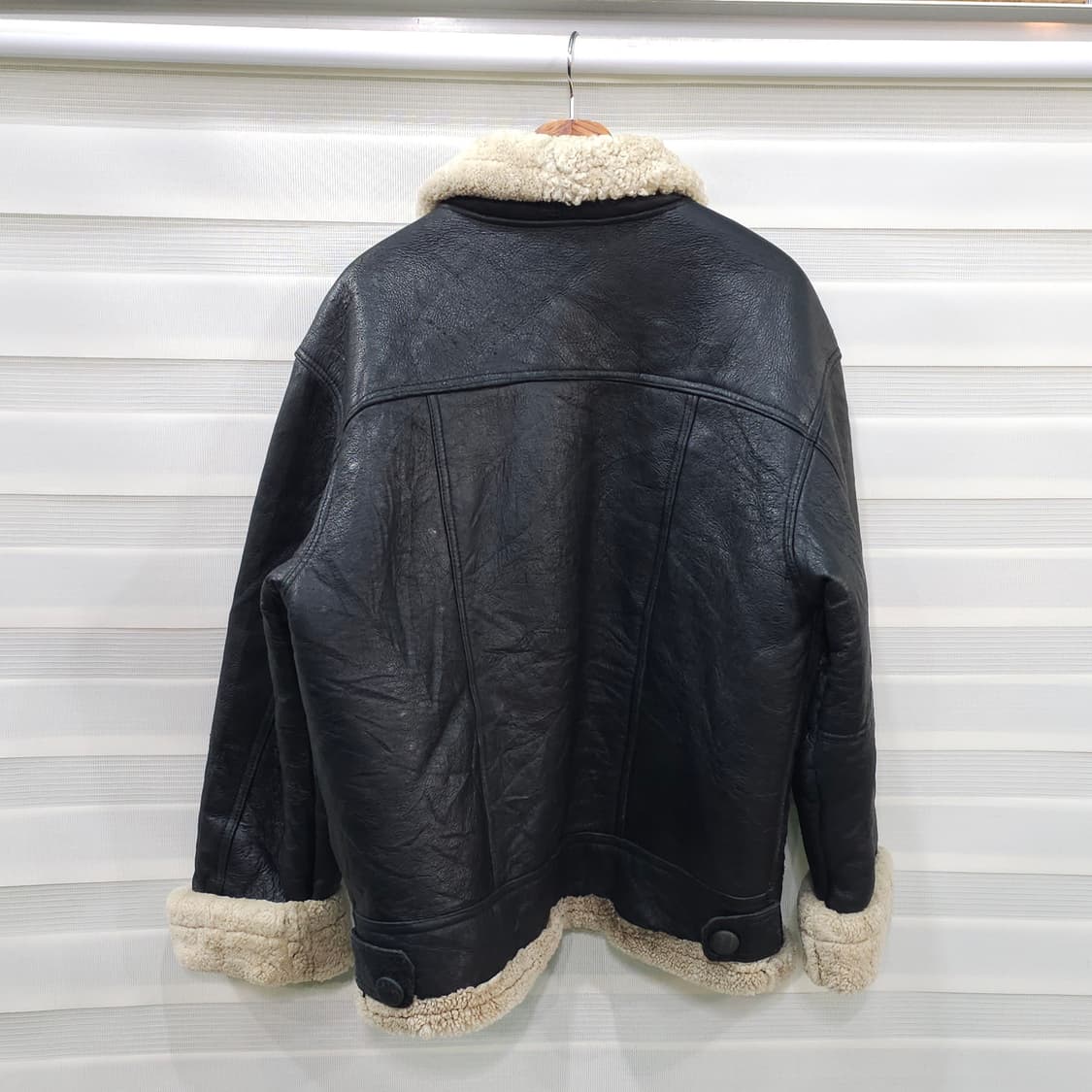 빈티지 양가죽 양털 무스탕 자켓- 100-105정도 상품이미지5