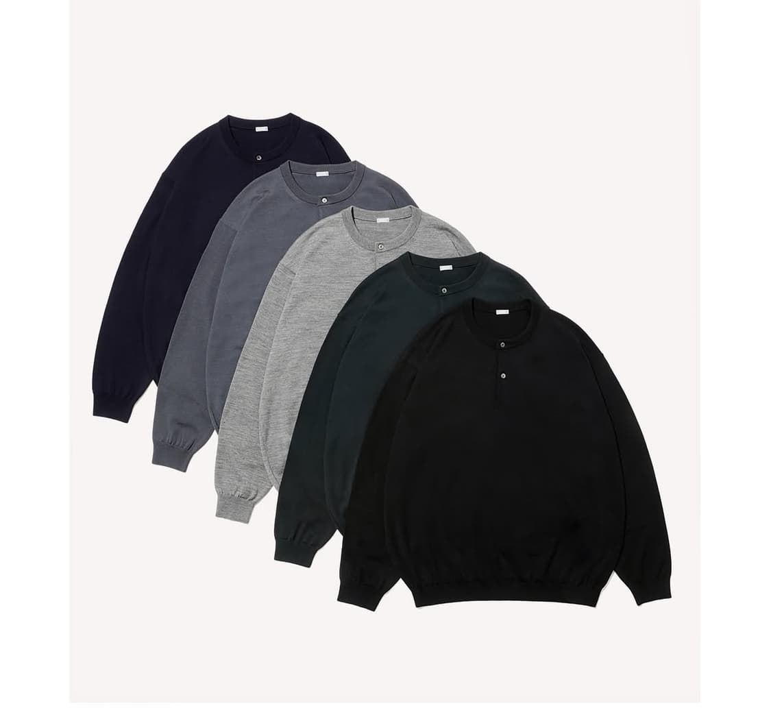 a.presse 아프레쎄 울 니트 헨리넥 스웨터 상품이미지1