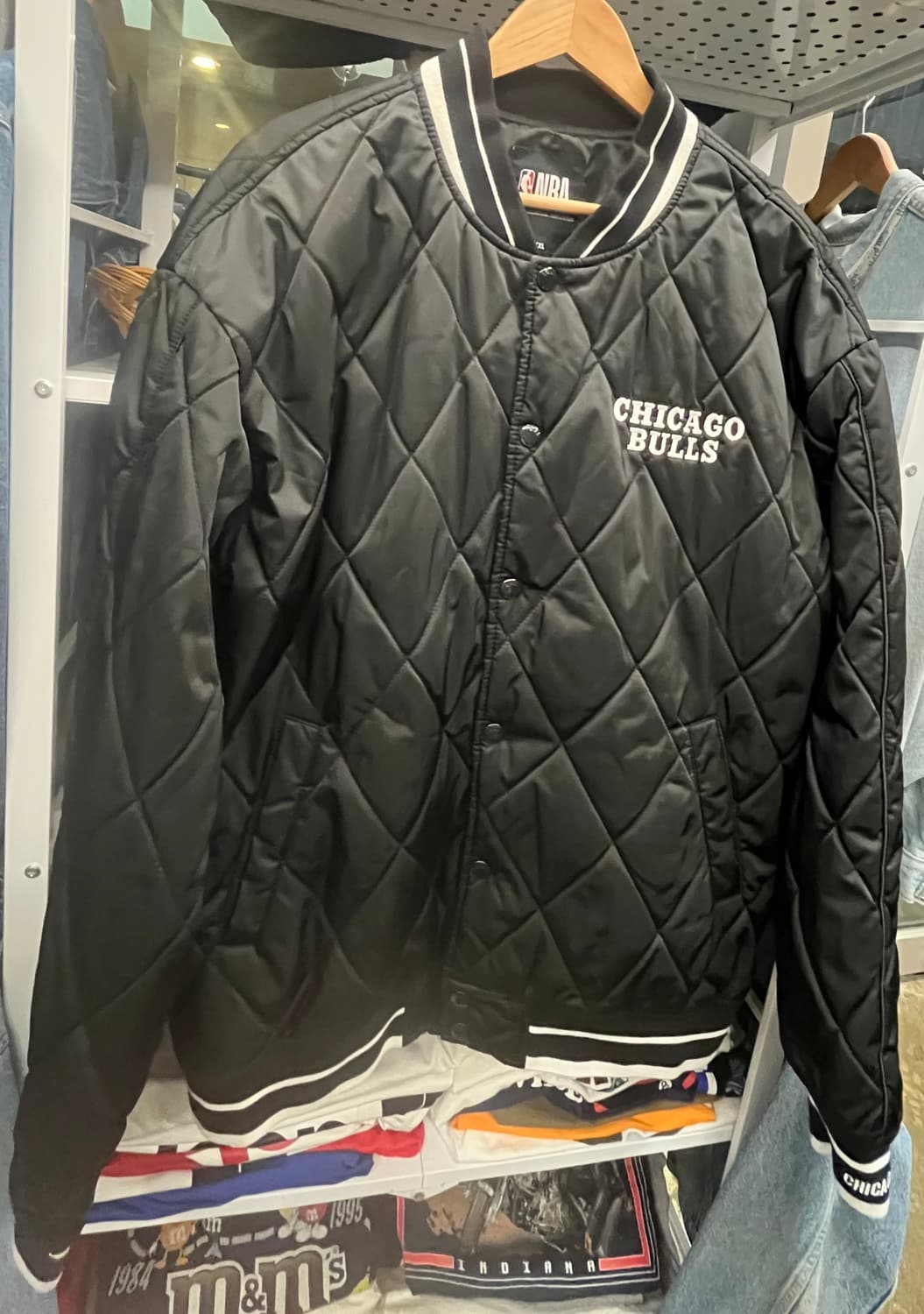 MLB 시카고 블랙 퀼팅 야구 점퍼 상품이미지3