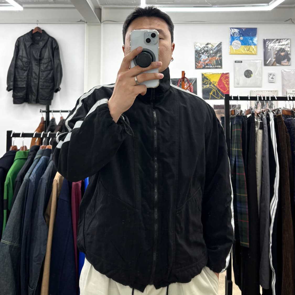 90's 아르마니 진스 리플렉티브 자켓 상품이미지4