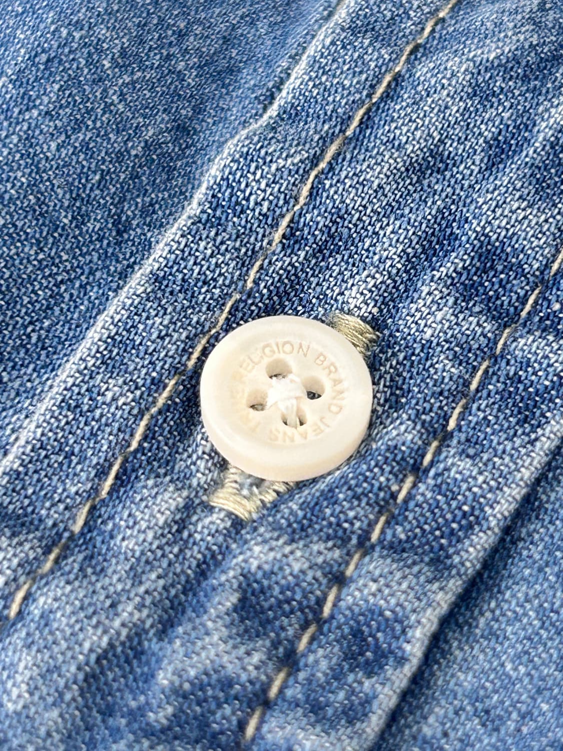 트루릴리젼 포켓 데님 셔츠 청남방 95 상품이미지6