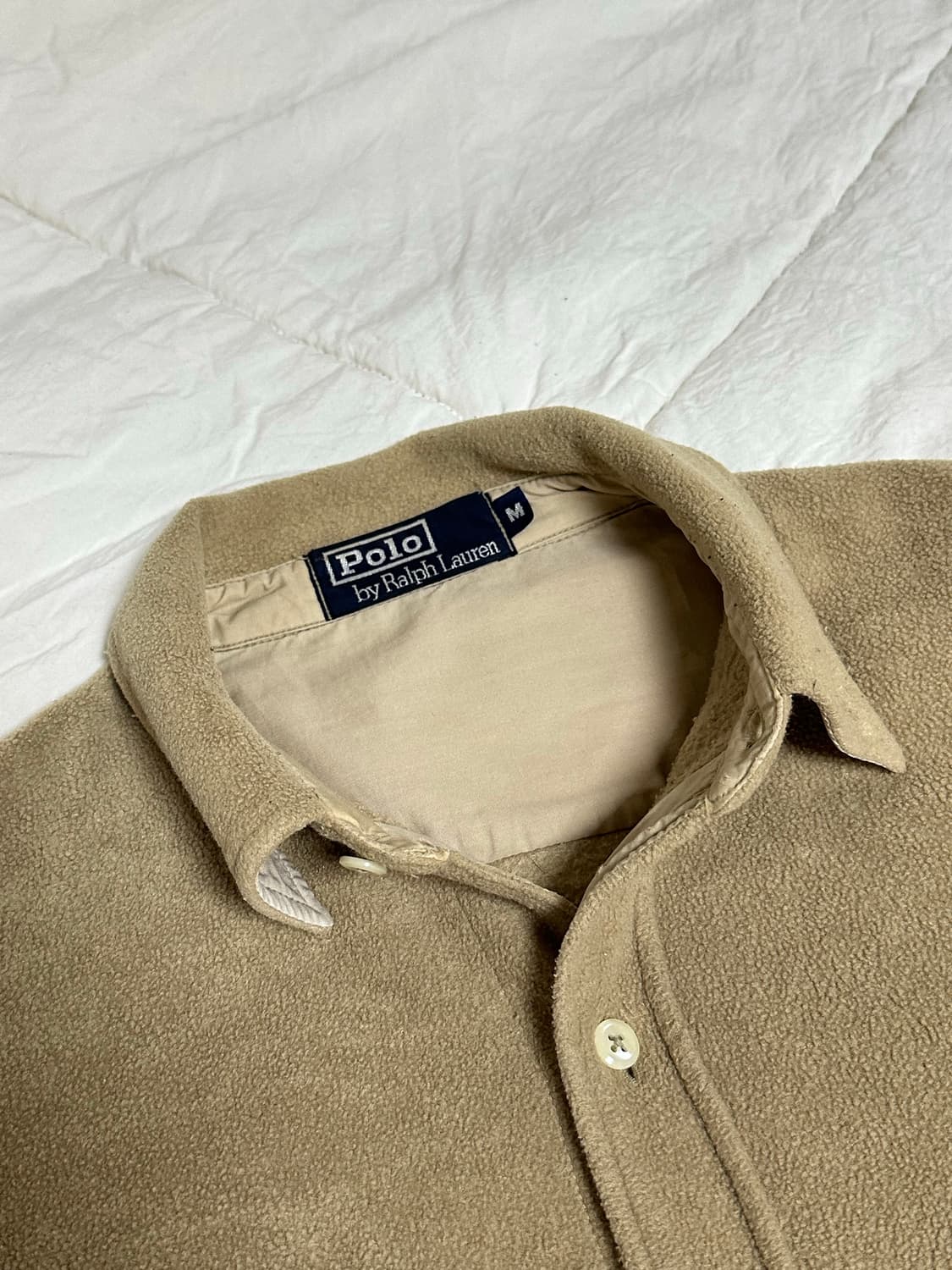 90s JP 빈티지 폴로 플리스 셔츠 라지  상품이미지5