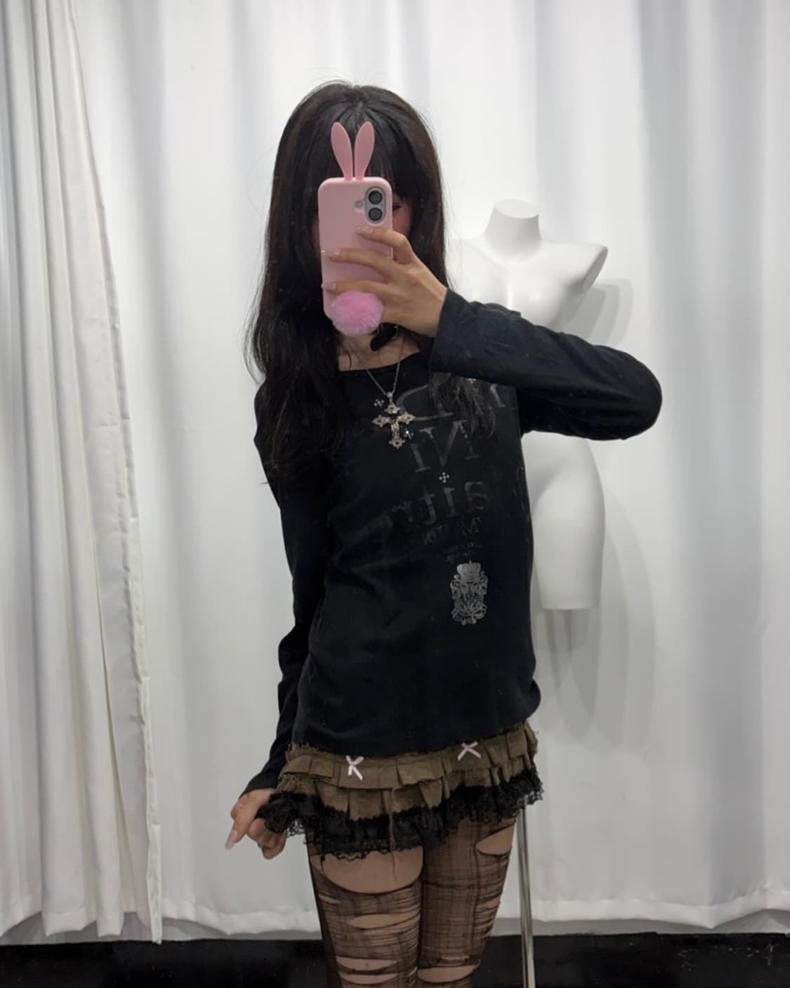 🎸블랙 레터링 프린팅 롱슬리브🎸 상품이미지3