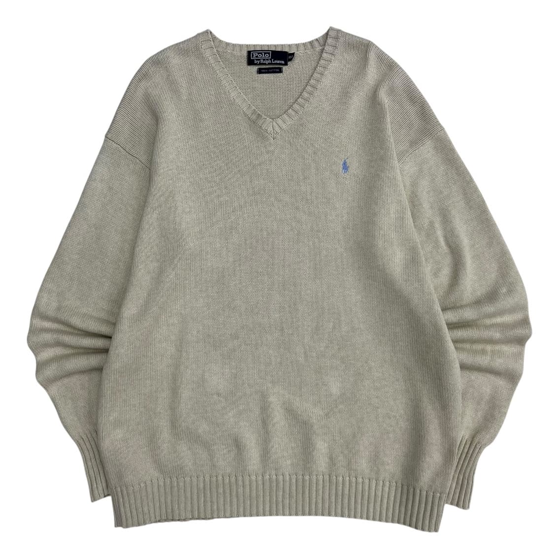 폴로 랄프로렌 베이비블루포니 베이지 브이니트 100 상품이미지2